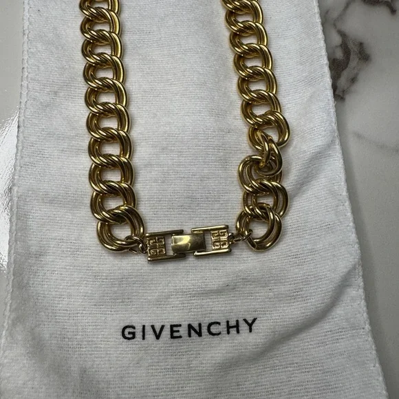 Vintage Givenchy Chain Link Necklace - Picture 3 of 3